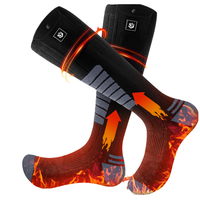 Chaussettes chauffantes électriques USB personnalisées à commande par application, rechargeables, pour l'hiver et le printemps, idéales pour le ski, la randonnée et le snowboard