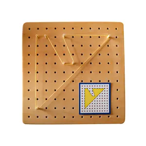 C05806 Montessori Houten Geoboard Wiskundige Manipulatieve Materiaal Array Blok Geo Board Games Stem Puzzel