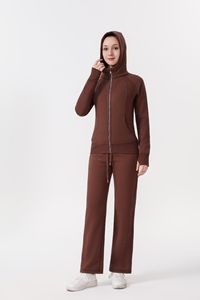 2 Piece Hoodie Set Women Winter Heavyweight Warm Slim fit Hooded Sweatshirt and Pants Tracksuit Outdoor Sports Suit - Product Image 3