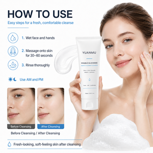 Limpiador Facial Espumoso Suave con Doble Glucósido, Sin Fragancia, Nutritivo, para una Barrera Cutánea Reconfortante, Marca Privada OEM ODM - Product Image 6