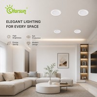 Plafonnier encastré LED Starsun pour intérieur, en aluminium et PMMA, blanc/noir, 3 CCT, spot moderne, angle de faisceau 120°, garantie 2 ans
