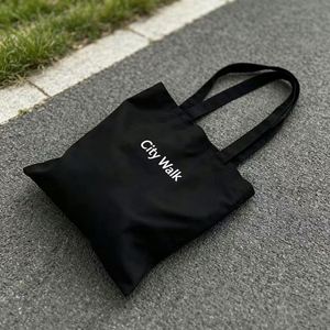 Solid Color Plain <b>Canvas</b> Tote Bag Black Color Cotton Shopping <b>Shopper</b> Bag with Custom Logo Printing - Product Image 2
