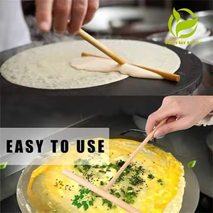 实心天然山毛榉木烘焙糕点工具厨房绉纱撒布机锅铲套装煎蛋煎饼木耙水果摊架 - Product Image 6