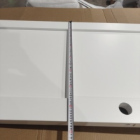 Porte battante double moderne en bois, blanc apprêté, 1 ou 2 panneaux, style Shaker