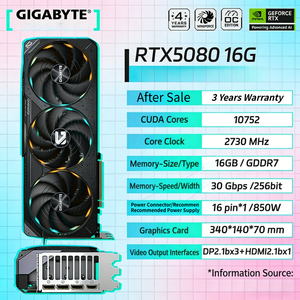NOUVEAU GIGABYTE GPU GeForce RTX 5080 GAMING OC 16G GDDR7 Composants d'ordinateur de jeu de bureau <span class=keywords><strong>en</strong></span> stock - Product Image 2