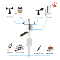 Système de station de surveillance météorologique extérieure pour l'agriculture intelligente, capteurs agricoles, surveillance météorologique, système sans fil 4G avec panneau solaire MODBUS-RTU