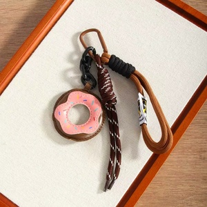 Hot Selling Women Fashion Bag Decorations Girls <b>Car</b> <b>Key</b> <b>Chain</b> Dessert Lovers Soft PU Leather Donuts Charms Coin Holder Keychain - Product Image 4