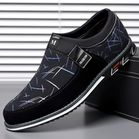 Nouvelles chaussures décontractées à la mode, chaussures pour hommes avec fermeture velcro, broderie sur le pied, tendance du commerce extérieur, chaussures pour hommes grandes tailles