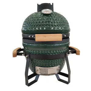 Mcd Mini 13Inch Keramische Kamado Grill Met Side Handvatten Outdoor Draagbare Barbecue Oven