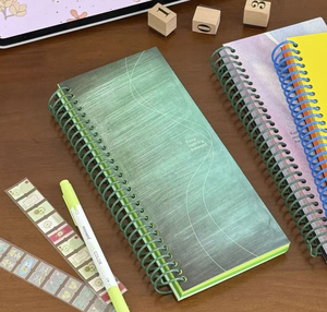 Carnet de notes à spirales A6 de petite taille, pages vierges colorées, haute valeur esthétique, pour le travail, l'école, le bureau, les affaires - Product Image 2