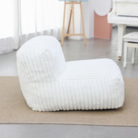 Muestra disponible para sala de estar, sofás de puf para interiores, silla de PUF esponjosa de piel sintética suave y duradera para adultos y niños