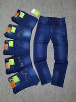 Jean extensible pour homme GZL007 à 6,85 $ – Coupe droite classique, plusieurs couleurs, décontracté et polyvalent pour le quotidien et le travail