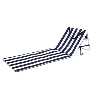 도매 사용자 정의 접이식 비치 Chaise 라운지 Reclining 접이식 캠핑 휴대용 배낭 비치 의자