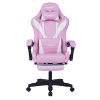 Chaise de jeu rose pour ordinateur Silla à dossier haut pivotant à prix raisonnable
