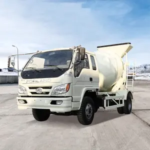 Foton 미니 콘크리트 믹서 시멘트 혼합 트럭 공장에서 펌프 4m3 트럭