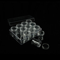Boîte de rangement spirale créative en plastique transparente à 12 compartiments pour petits objets et bijoux, 20g, idéale pour le sous-conditionnement