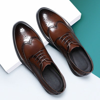 Nouvelles chaussures habillées formelles en microfibre sculptée à lacets, respirantes, style britannique coréen, chaussures décontractées pour marié, chaussures de mariage