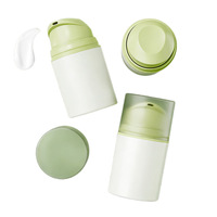 Flacon pompe sans air rond personnalisé 50 ml en plastique, flacon cosmétique sous vide pour crème visage et sérum - MOQ 10000 pièces