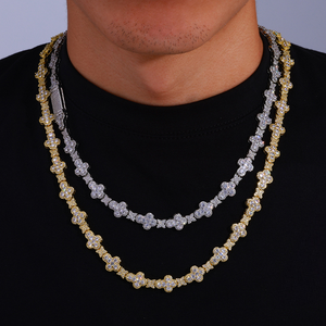 Exclusive Custom Rainbow Iced Out Moissanite Necklace 925 Sterling Silver Hip Hop Bling VVS Multicolor Chain Jewelry Pass <b>Tester</b> - Product Image 1