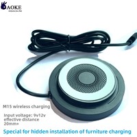 Chargeur sans fil longue portée à installation discrète, support de charge rapide sans fil isolé pour téléphone Android