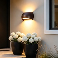Lampe murale LED extérieure en alliage d'aluminium, indice d'étanchéité IP65, anti-éblouissement, économie d'énergie, idéale pour les cours