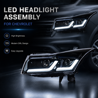 Ensemble de phares LED BK pour Chevrolet Cruze 2009-2014, double forme en U, projecteur LED DRL, mise à niveau Plug and Play