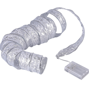 1m 2m 5m Gold Silber Weihnachts baum Dekoration Band Lichterketten Lichterketten Band Schleifen Lichter für Party Hochzeiten Urlaub - Product Image 4