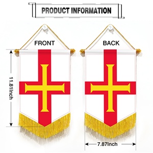 Bandera <span class=keywords><strong>de</strong></span> Guernsey con borlas <span class=keywords><strong>de</strong></span> 20x30cm colocada en la biblioteca para crear un ambiente tranquilo - Product Image 3