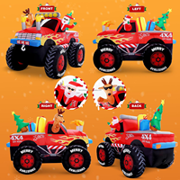 Camion monstre gonflable de Noël de 8 pieds avec Père Noël, sapin de Noël, lumière LED, Noël pour la cour, la pelouse, la maison, la décoration extérieure