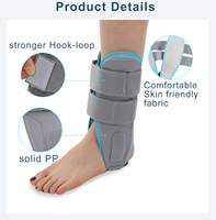 Attelle de stabilisateur de cheville rigide réglable Support moulé pour entorses Tendinite Blessures post-opératoires Protection contre les blessures Fixation