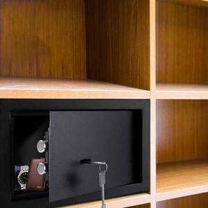 Germany Online Selling Popular Strong Steel Simple Small 20cm Floor Wall Safe <b>Box</b> Furniture Safe with Key <b>Lock</b> 2pcs Keys - Product Image 6