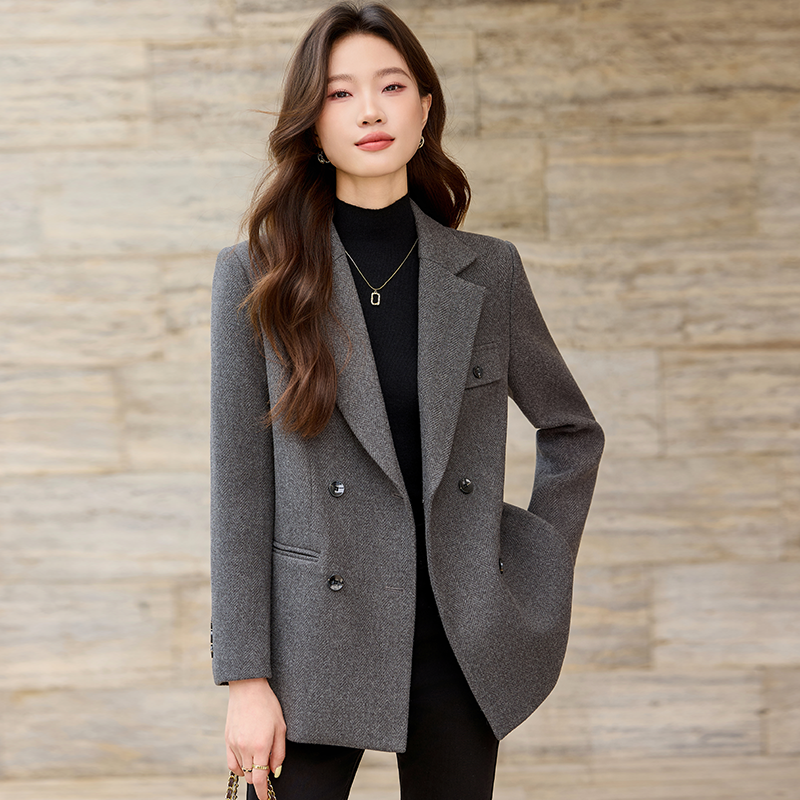 Grey Blazer Professional Coat For Ladies Suit Grey Blazer Girls