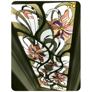 Nghệ thuật hoa kính màu Trần mái nhà tấm cho dân cư handmade chiếu sáng Tiffany kính màu mái vòm Trần Skylight trang trí nội thất - Product Image 2