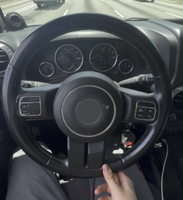 Volant en fibre de carbone avec LED pour Jeep Wrangler JK 2007-2017