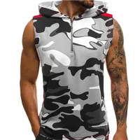 Asciugatura rapida mens senza maniche logo personalizzato serbatoio camouflage top oem di cotone di fitness gym vest top