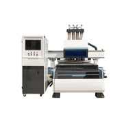 Routeur CNC à quatre processus Double Table de travail Atc Nesting \ Prix des machines à bois pour la fabrication de panneaux d'armoires de portes en bois