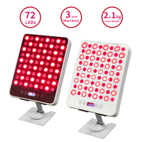 Panel de Terapia de Luz Roja Infrarroja REDSKY Desktop Face 660nm 850nm con 72 LED, Función de Calentamiento y Base Giratoria de 360 Grados