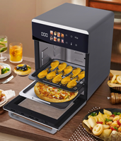 Four à friteuse à air chaud numérique tout-en-un de grande capacité 16L en acier inoxydable sans huile, vente chaude pour un usage domestique ou en restaurant