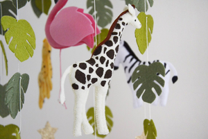 <span class=keywords><strong>Mobile</strong></span> pour bébé en gros, animaux de la <span class=keywords><strong>jungle</strong></span>, girafe, flamant rose, éléphant, décoration suspendue en feutre pour la crèche, pour nouveau-né - Product Image 2