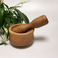 Oude Timmerman Snel Voedsel Maken Keuken Accessoires Gereedschap Natuurlijke Massief Hout Fruit Groente Knoflook Hakselsnijder