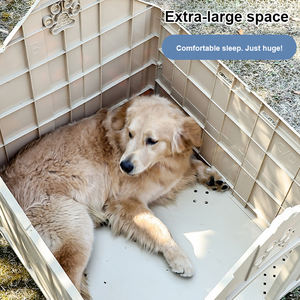 Cuccia per Cani di Grandi Dimensioni Personalizzata Moderna di Lusso da Esterno Gabbia in Plastica e Metallo con Pulizia Solida e Rimovibile Fantasia Animalier Stile Villa - Product Image 4