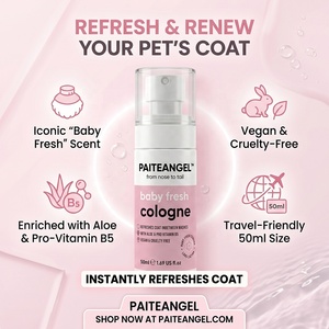 Colonia en Spray para Mascotas 50ml, Aroma Fresco de Bebé, Desodorante para Perros con Aloe, Vegano, Libre de Crueldad, Cuidado Personal OEM - Product Image 1