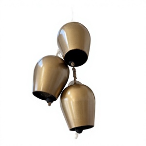 DAANI INTERNATIONAL Campanas Colgantes Metálicas Doradas Vintage con Cuerda Decorativa para Fiestas, Hogar, Regalos, Navidad y Bodas - Product Image 1