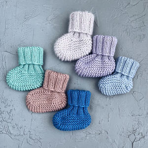Chaussons unisexes pour bébés chaussures pour bébés chaussettes chaussons taille personnalisée conception bon marché en coton tricoté au crochet pour nouveau-nés - Product Image 4