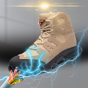 Botas de seguridad de trabajo al aire libre impermeables alta transpirabilidad <span class=keywords><strong>Oxford</strong></span> cuero nobuk punta de acero antideslizante duradero para zapatos de seguridad de invierno - Product Image 4