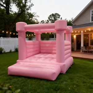 Château gonflable personnalisé bleu/rose pour enfants, maison <span class=keywords><strong>de</strong></span> jeu gonflable pour mariage et célébrations - Product Image 5