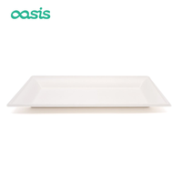 Assiettes en papier jetables écologiques Oasis, nouveau design, biodégradables, en bagasse, imperméables, résistantes à la graisse, sans BPA, 200°C, pour mariages