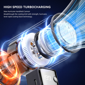 Ventilador Portátil Plegable de Alta Velocidad, Mini Enfriador de Aire Turbo, Ventilador de Mano Eléctrico sin Aspas con Hielo Frío - Product Image 3