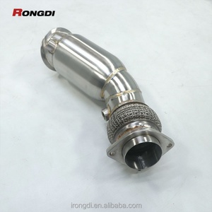 High Cost-performance 304 Stainless Steels Brushed Downpipe for BMW M3 M4 F80 F82 S55 High Flow Exhaust Pipe for BMW - Product Image 1