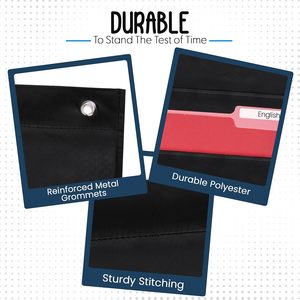 Organizador de archivos de 1 bolsillo, tabla de almacenamiento para montaje en pared, color negro, 14x16 pulgadas, para uso en oficina, aula y hogar - Product Image 2